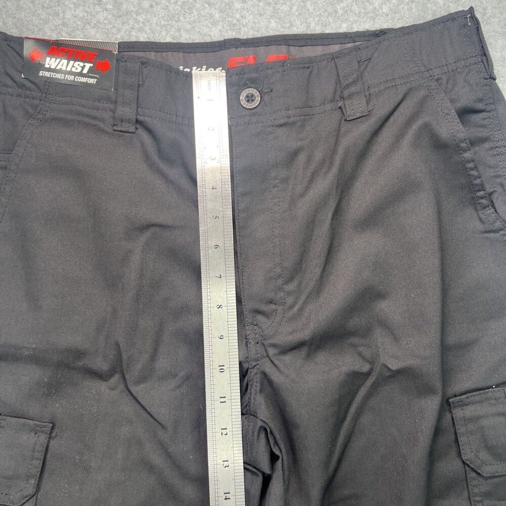 Dickies Flex Active Waist Twill Cargo Work Pant 34x34 (34x33) Black Straight Leg - Picture 5 of 15